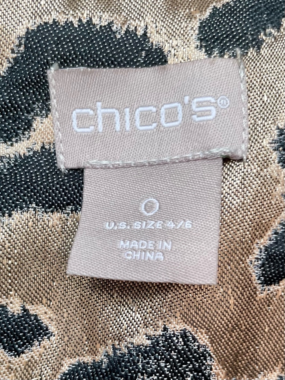 Chico's Leopard Print Jacquard Open
Topper Jacket Coat - Size O (Small 4/6) - Picture 3 of 9